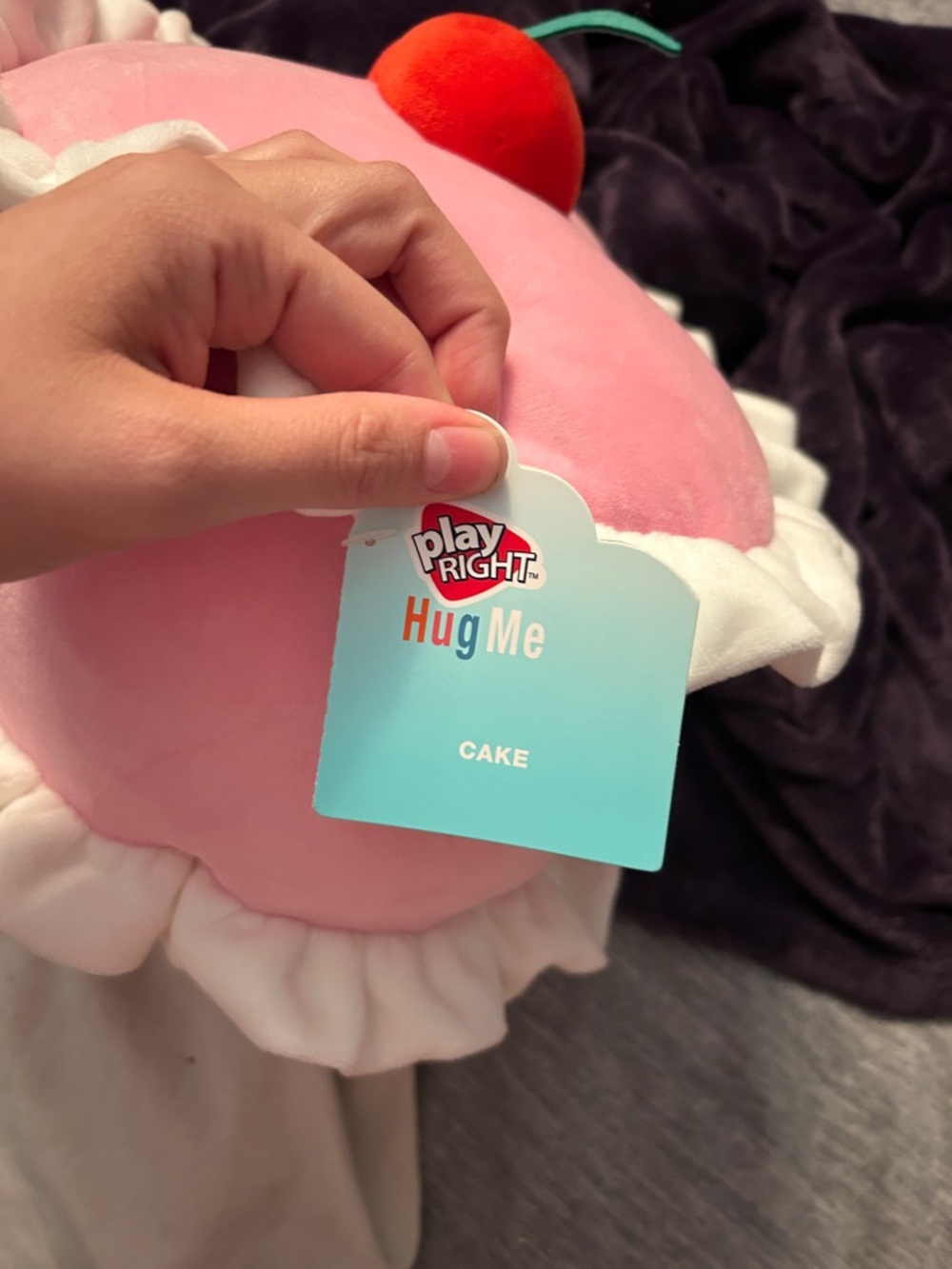 Cake Pink Plush Strawberry Cake with White Ruffle - Picture 5 of 5